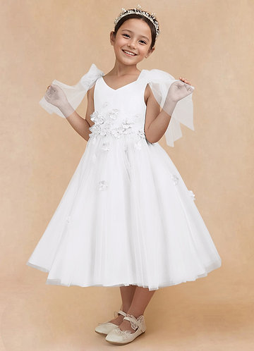 A line knee length flower girl dress best sale