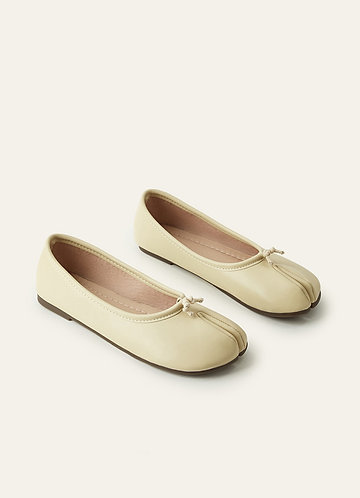 front Split Toe Ballet Flats for Women Comfortable Wedding Shoes Minimalist Flat Shoes