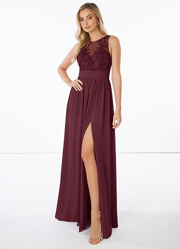 Lace long bridesmaid outlet dresses