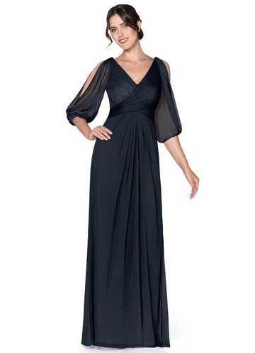 Dark Navy / Floor Length / Neckline: 5 selected Bridesmaid Dresses | Azazie