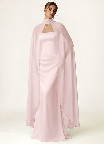 front Azazie Peleryna z szyfonu halter zwiewna