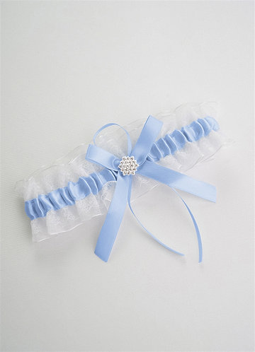 front Blue Lace Wedding Garter