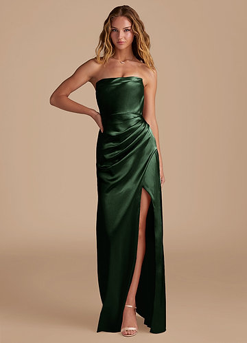 Eucalyptus Metallic Satin Bridesmaid Dresses | Azazie Eucalyptus Metallic Satin Bridesmaid Dresses | Azazie