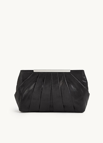 front Metallic Pleated Clutch