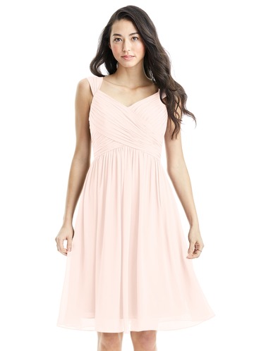 Rose Petal / Cap Sleeves Bridesmaid Dresses | Azazie