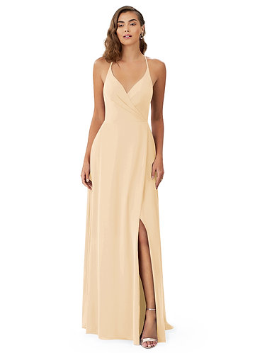 peach maxi dress bridesmaid