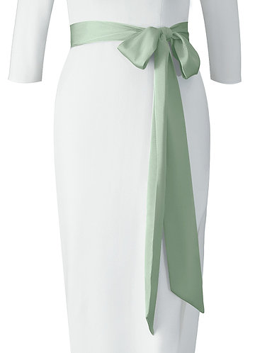 front Azazie Matching Color Stretch Satin Sash