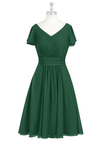 Dark Green Modest Bridesmaid Dresses | Azazie