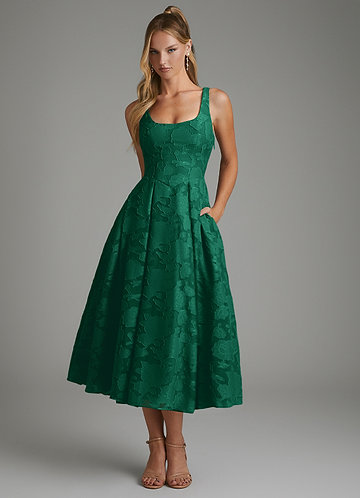 emerald green tea dress Length Bridesmaid Dresses Size:3T (PRE-ORDER SHIPS END OF OCTOBER) 80s Vintage BCBG Max The Barbie Collection Cocktail dress line Skirt Short Sleeve