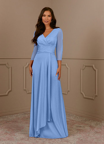 Steel Blue Mother of the Bride Dresses