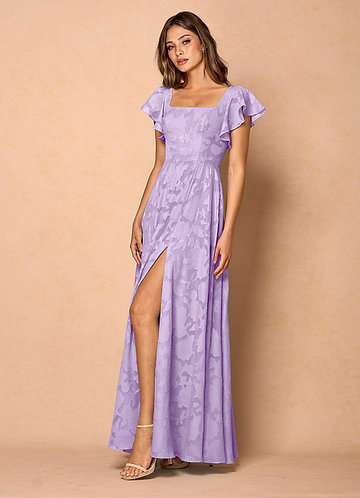 Anna Lilac Ruffled Maxi Dress image1