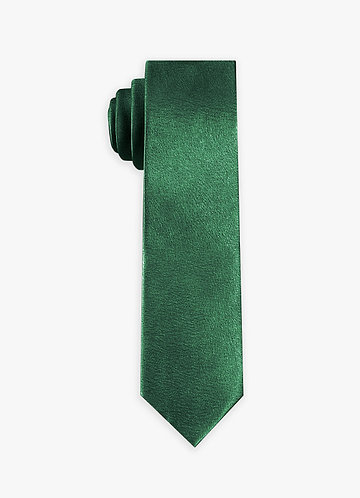 front Metallic Satin Wide Tie