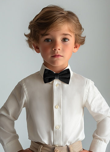 front Pajarita de terciopelo ajustable y preanudada para niño