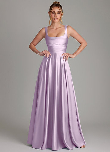 azazie purple bridesmaid dress Azazie | Purple perfection for your I do crew.  Dress Color: Lilac  Style: Mai Chiffon Groomsmen: Matte Satin Wide Tie and Matte Satin  Pocket