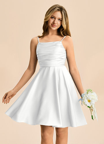 satin confirmation dresses Confirmation Dresses for Juniors White