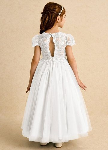 Azazie Puff Klänningar för brudeflicka Klä Balklänning i Tyll Spets image1