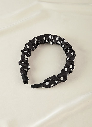 front Polka Dot Scrunched Headband