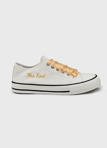 front Sneakers in tela con nastro personalizzato