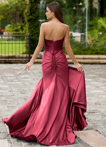 Glitz Burgundy Mermaid Prom Dress image1