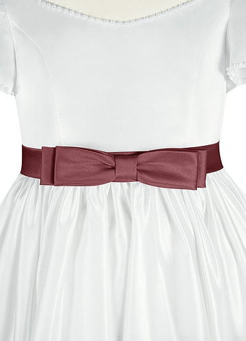front Azazie Matching Color Satin Layered Bow Sash