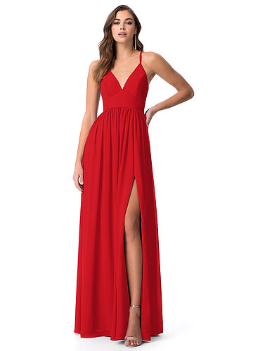 apple red bridesmaid dresses