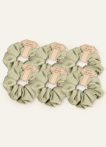 front Conjunto De Elástico De Cetim Elástico De Seis Peças De Cor Correspondente Para Dama De Honra