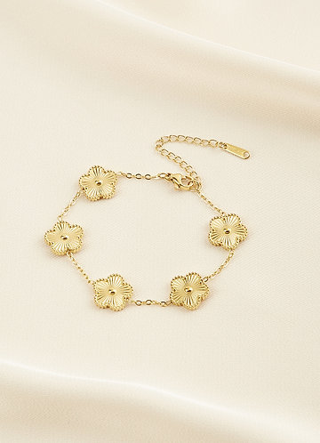 front Flower Charm Bracelet