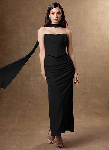 Kelly Black Corset Maxi Dress image1