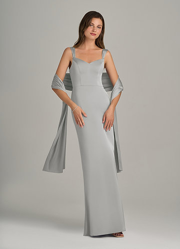 front Azazie Matching Color Stretch Satin Shawl