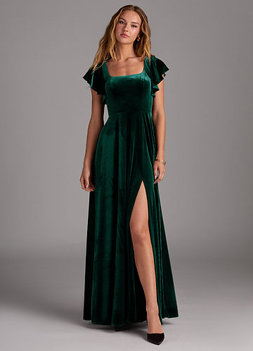 white christmas dresses Skylar Velvet Bridesmaid Dress main image 0
