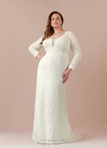 Plus Size Long Sleeve Wedding Gowns & Dresses | Azazie