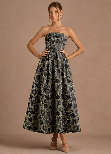 Florentine Black Maxi Dress image1