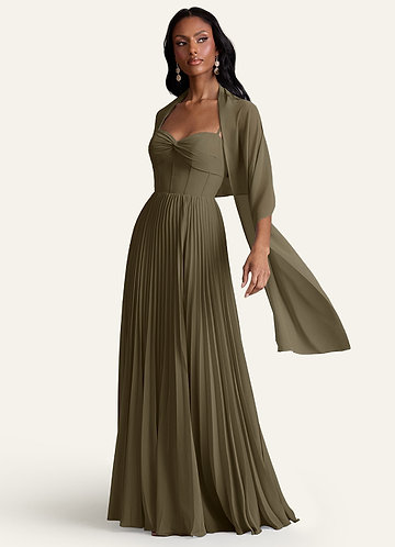 front Azazie Dopasowany kolor irlandzki szal szyfonowy