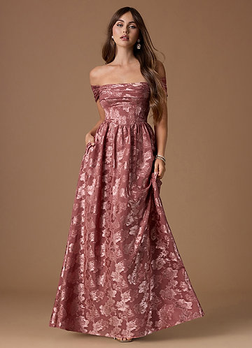 Hazel Vintage Rose Pleated Maxi Dress image1