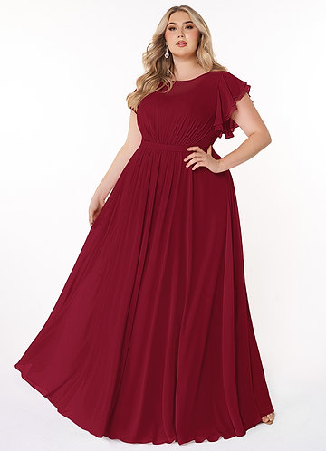 Burgundy Plus Size Bridesmaid Dresses Azazie