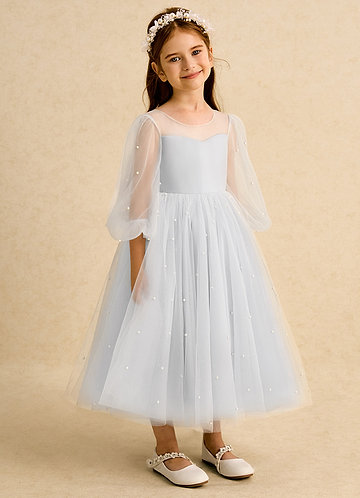 Azazie Trudy Klänningar för brudeflicka Klä Balklänning i Tyll Älskling Halsringning image1