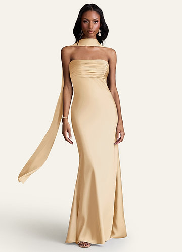 slim fit dress slacks Sleeveless Metallic Embroidered Prom Dress with Slit Navy / Small main image 0