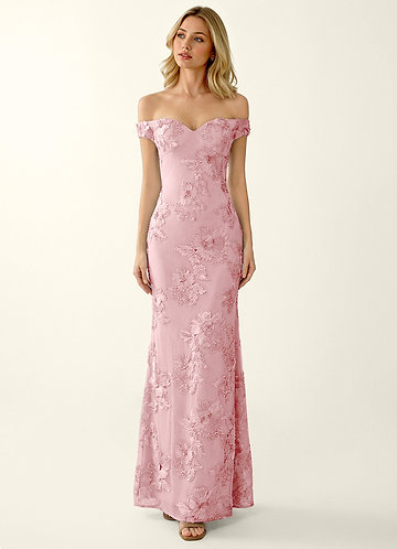 Lowlala 분홍색 레이스 무도회 드레스 image1