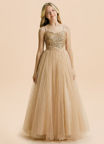 front Azazie Amelie Junior Formal Dress