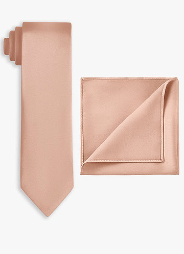 metallic rose gold tie