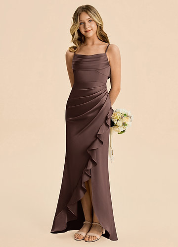 Brown Junior Bridesmaid Dresses