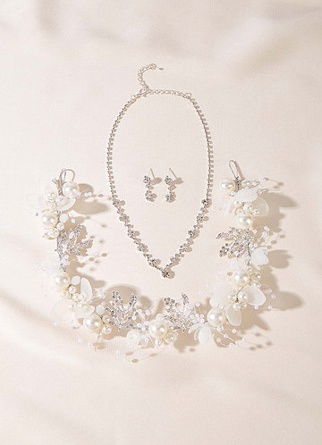 front Flower Jewelry Set