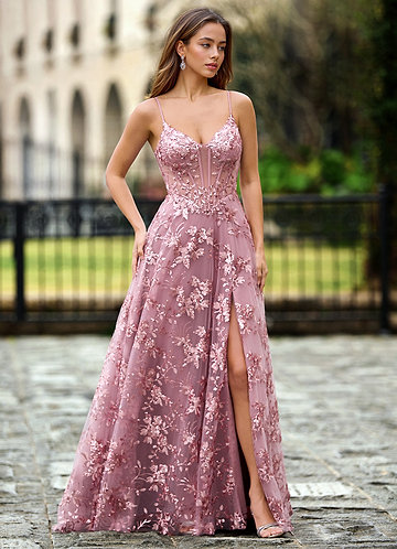 Willowener Rose Robe de bal en dentelle à paillettes image1