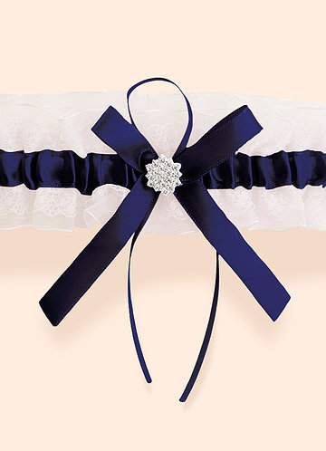 front Blue Lace Wedding Garter