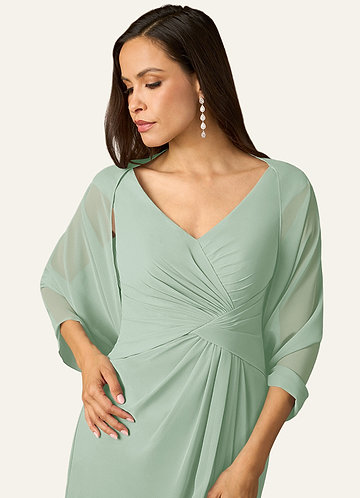 front Azazie Bijpassende Kleur Sarah Chiffon Wrap