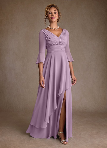 Azazie Eire Mother of the Brides Dresses Wisteria A-Line Pleated Chiffon Dress image1