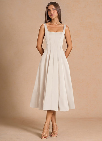 Nolia Cream Midi Dress image1