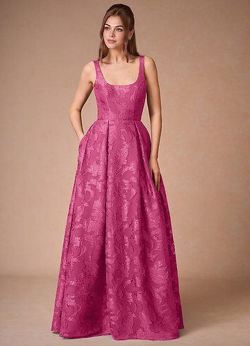 Althea Fuchsia Tie-Back Maxi Dress image1
