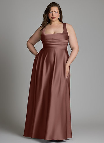 brown plus size formal dress Espresso Bridesmaid Dresses 11-20-2023