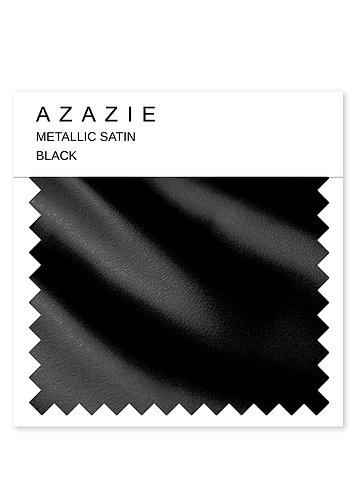 front Azazie Metallic Satin Swatch Svart